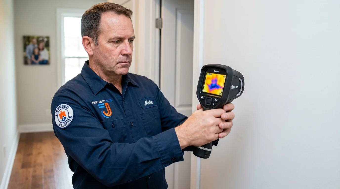 Thermal imaging leak detection by Johns Plumbing LLC in La Cygne